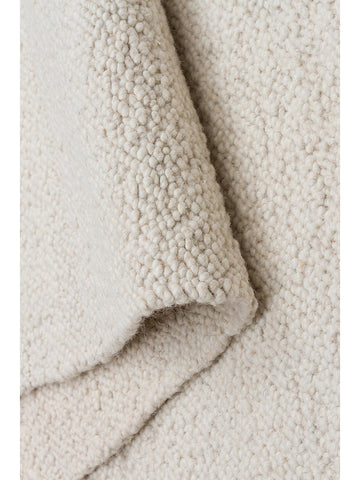 Tappeto tessuto a mano in misto lana, poliestere e cotone della serie Agra IVORY