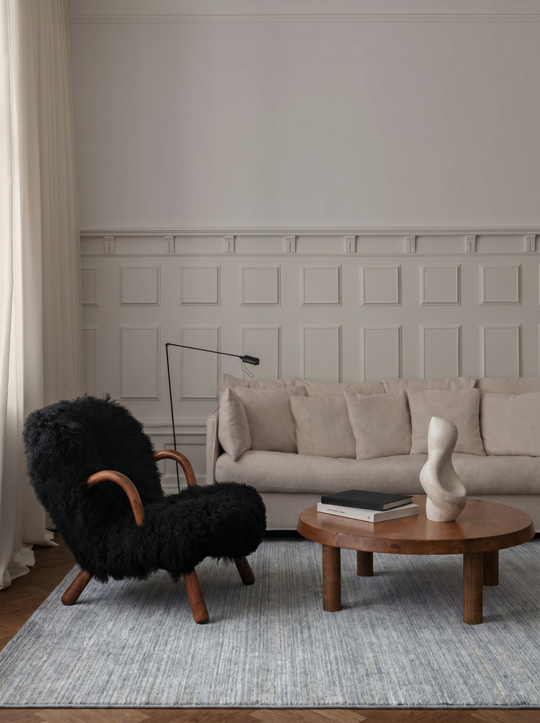 Amore Serie 100 % natürliche Bananenseide Viskose und Baumwollmischung Wohnzimmer Handgeknüpfter Teppich GREY