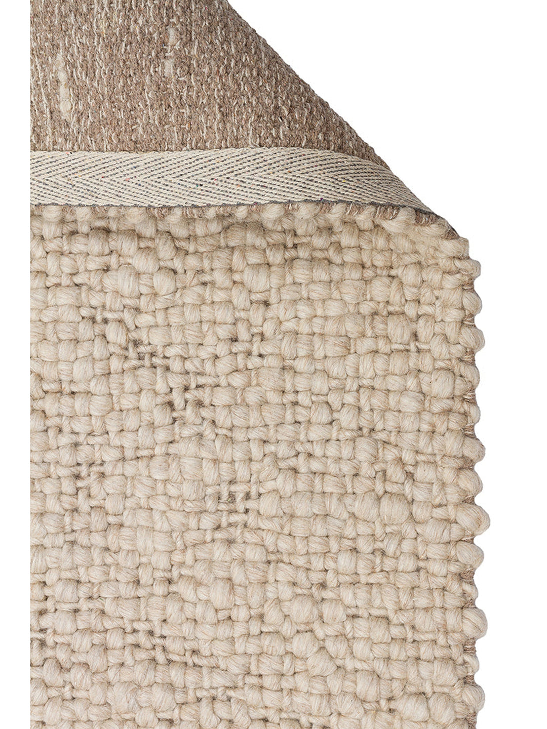 Viking Series 100% Natural Wool and Cotton Hand Woven Scandinavian Living Room Sitting Room Bedroom Carpet BEG