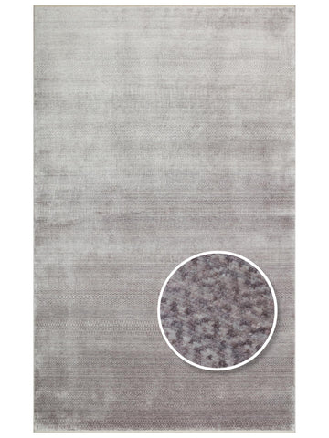 Çırağan %100 Naturel Özel Işıltılı El Emeği ile Özel Tezgahlarda Üretilen TENCEL™ Uşak Halısı 08GREY - Carpetdocia
