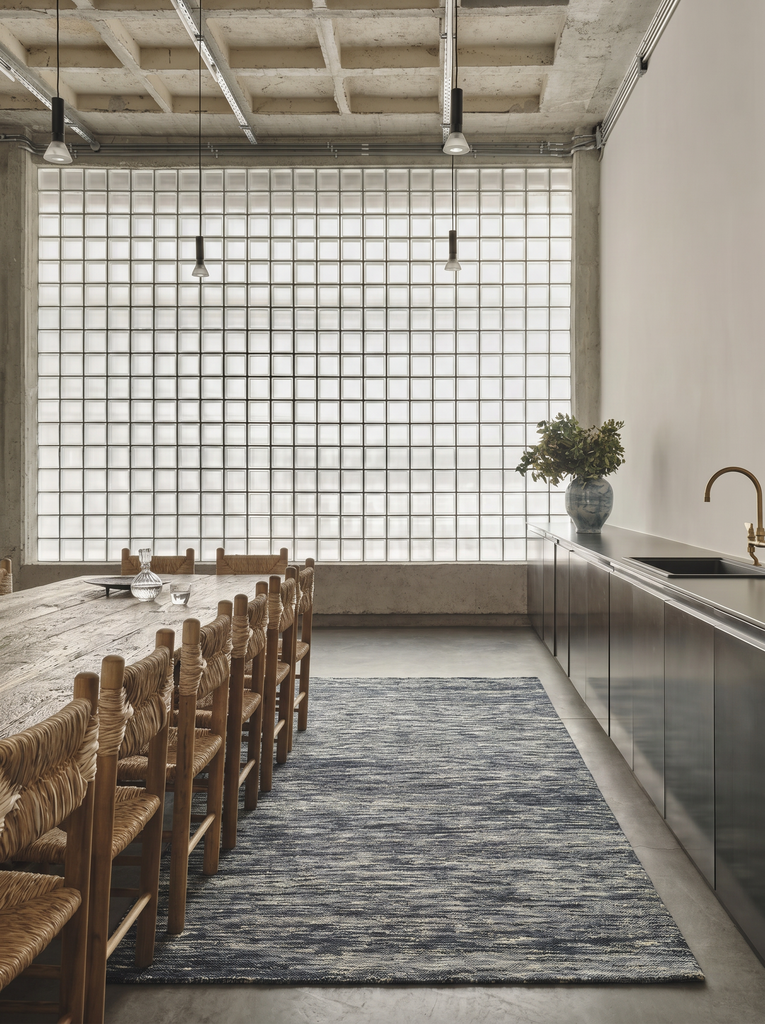 Kaffee 100% Natur Hanf Wohnzimmer Salon Flur Eingang Schlafzimmer Gewebter Teppich PLAIN MARINE MULTY