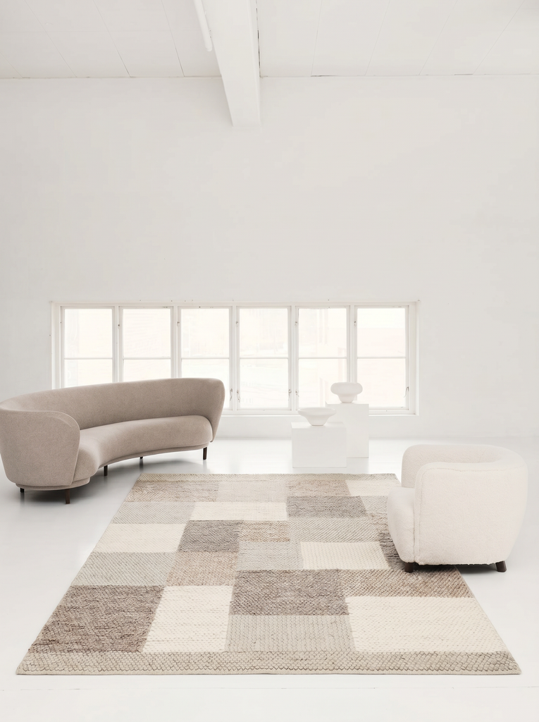 Woolstar Tappeto a mano intrecciato con motivo Kazak 100% naturale per soggiorno, salotto, corridoio, ingresso CORBIN NAT