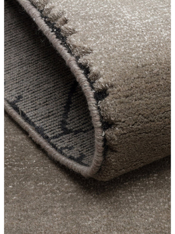 Tapis tissé à la main en mélange de laine, rayonne et polyester série Dakar GREY