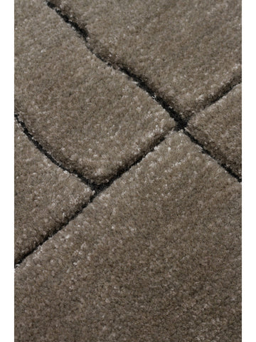 Tapis tissé à la main en mélange de laine, rayonne et polyester série Dakar GREY