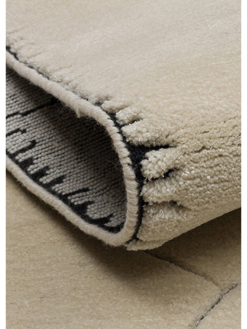 Tapis tissé à la main en mélange de laine, rayonne et polyester série Dakar IVORY