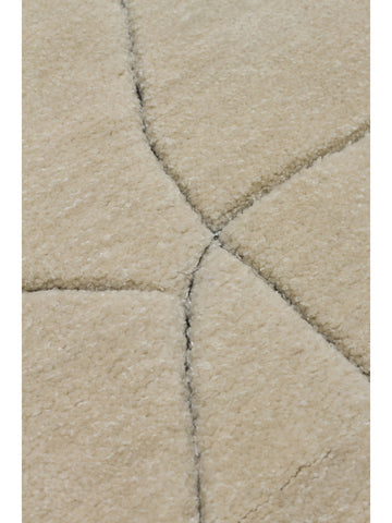 Tapis tissé à la main en mélange de laine, rayonne et polyester série Dakar IVORY