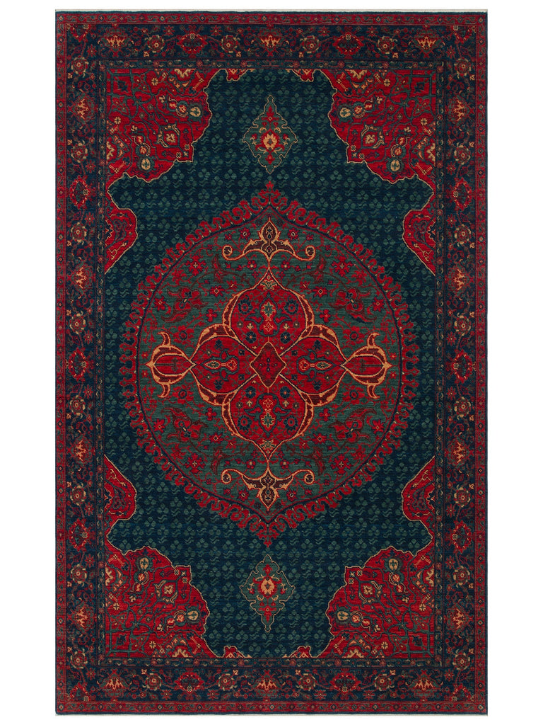 Göbeklitepe Series Handmade Black Loom Rug Made with 100% New Zealand Wool Featuring Anatolian Motifs 03 NAVY