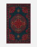 Göbeklitepe Series Handmade Black Loom Carpet Made with 100% New Zealand Wool Featuring Anatolian Motifs 03 NAVY
