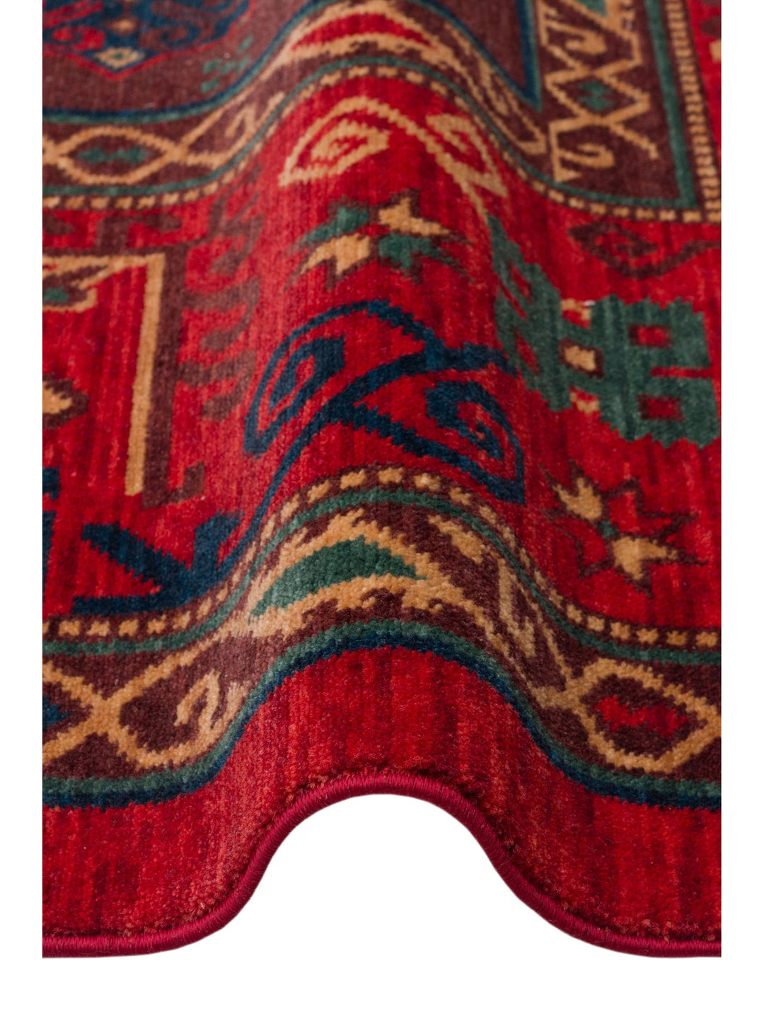 Göbeklitepe Serisi Anadolu Motiflerine Sahip %100 Yeni Zelanda Yünü ile Üretilen El Emeği Kara Tezgah Halı 04RED - Carpetdocia