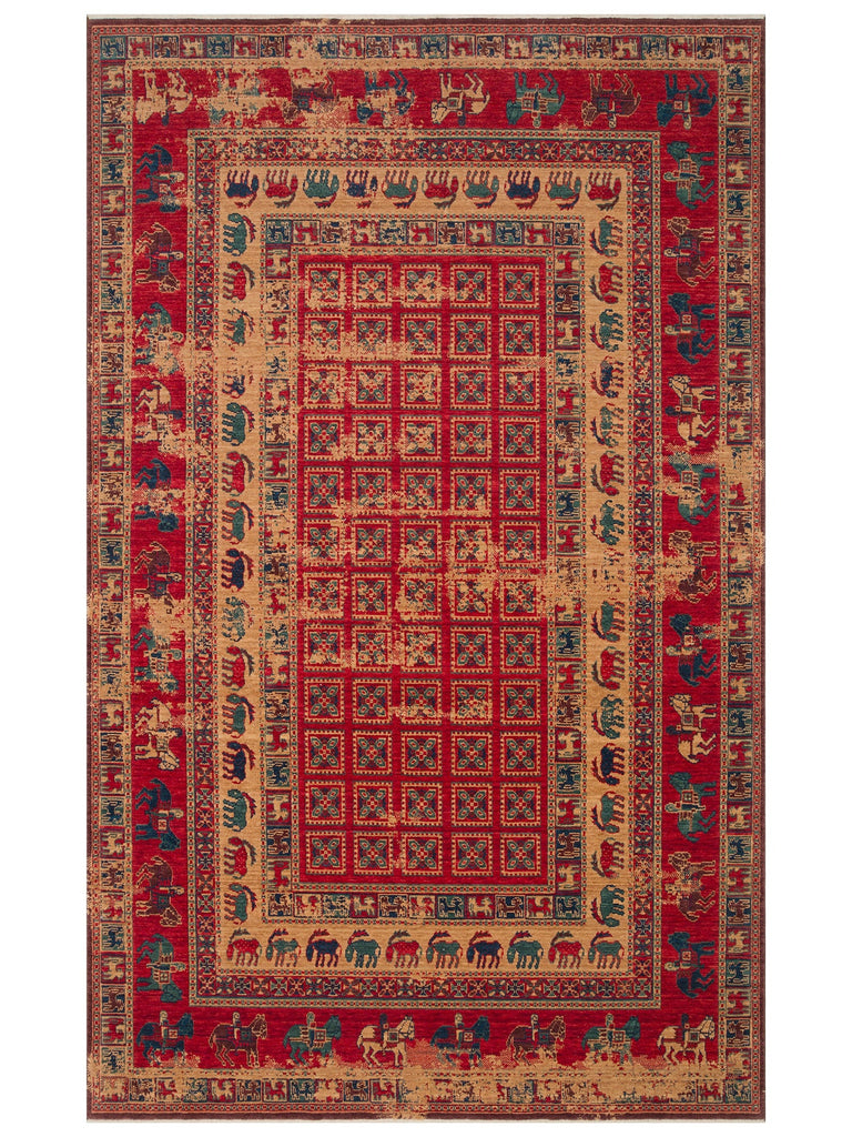 Göbeklitepe Series Handmade Black Loom Rug Made with 100% New Zealand Wool Featuring Anatolian Motifs 08REDV