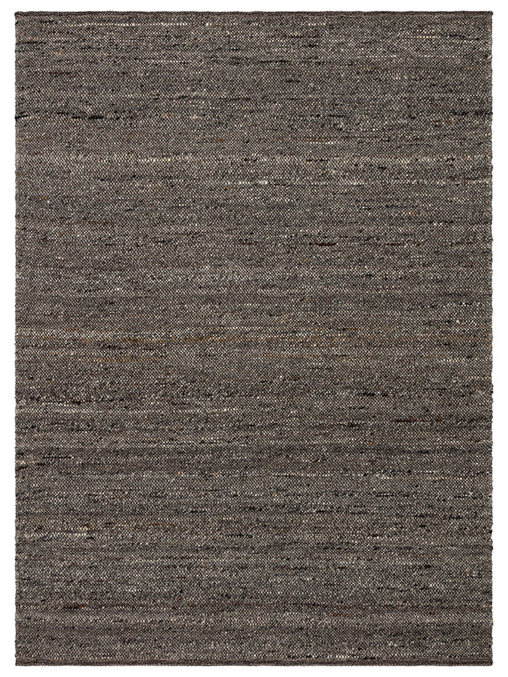 Tapis fait main en mélange de laine, polyester et coton de la série Jakarta ANTHRACITE
