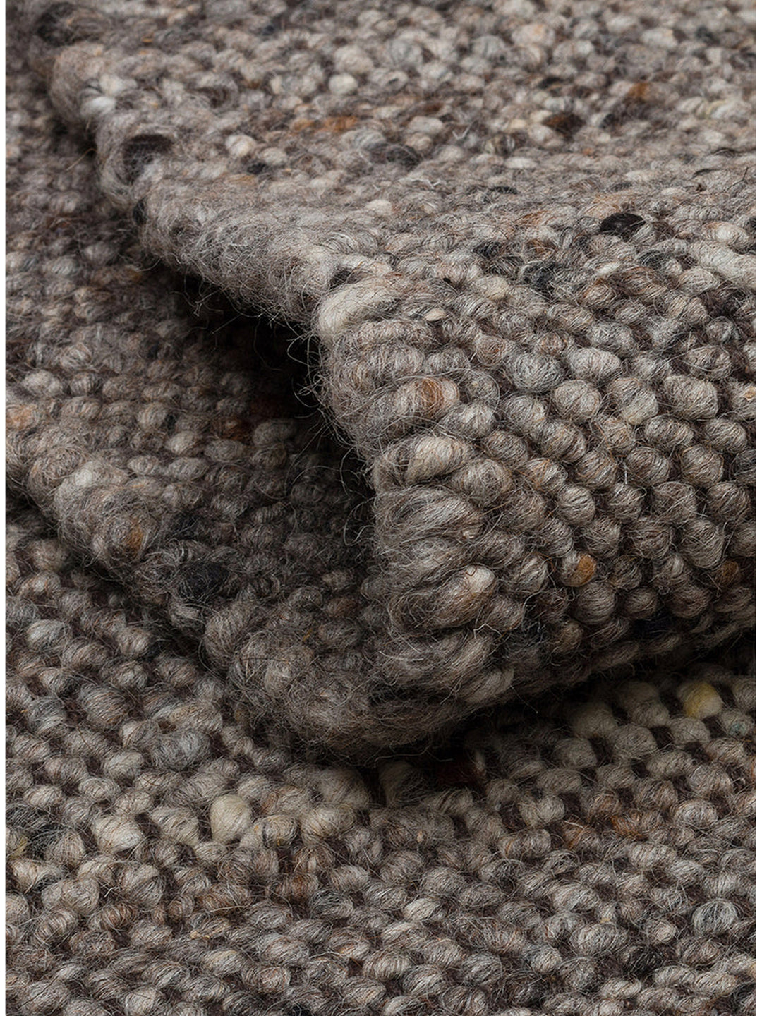 Tapis fait main en mélange de laine, polyester et coton de la série Jakarta ANTHRACITE