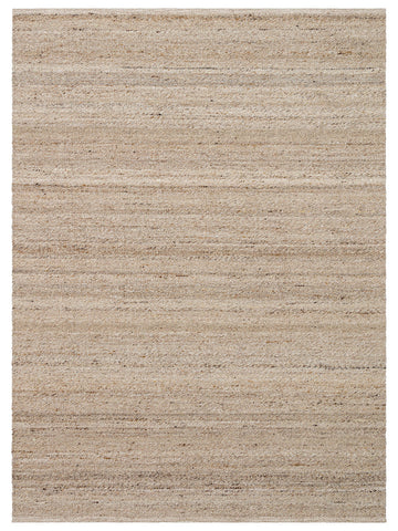 Tapis tissé à la main en mélange de laine, polyester et coton série Jakarta BEIGE