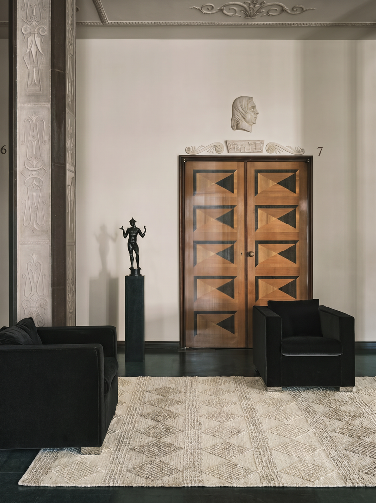 Tappeto intrecciato a mano Woolstar al 100% Lana Naturale con Motivo Kazak per Salotto, Soggiorno, Corridoio, Ingresso JD 01 NATU