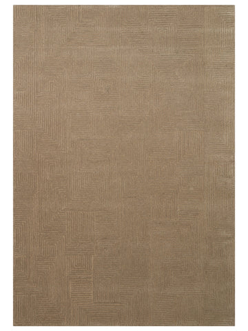 Tapis tissé à la main en mélange de laine et coton série Milano BEIGE