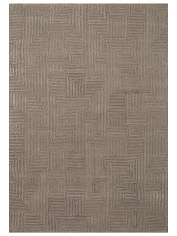 Tapis tissé à la main en mélange de laine et coton série Milano GREY