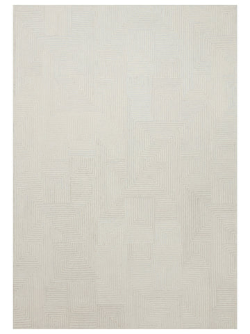 Tapis tissé à la main en mélange de laine et coton série Milano IVORY