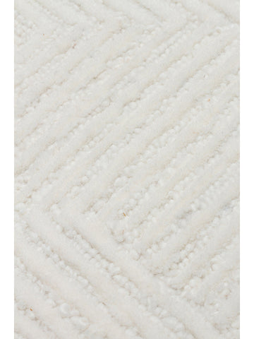 Tapis tissé à la main en mélange de laine et coton série Milano IVORY