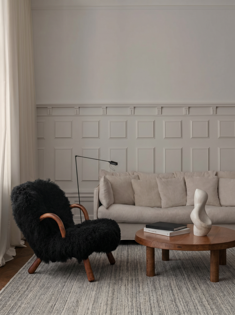 Helsinki Serie Tappeto moderno scandinavo intrecciato a mano in lana e viscosa 100% naturale per soggiorno, salotto GREY
