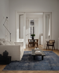 Elegant Dyed Special Shiny High-Quality Dense Woven Living Room Hallway Modern Rug 02 NAVY