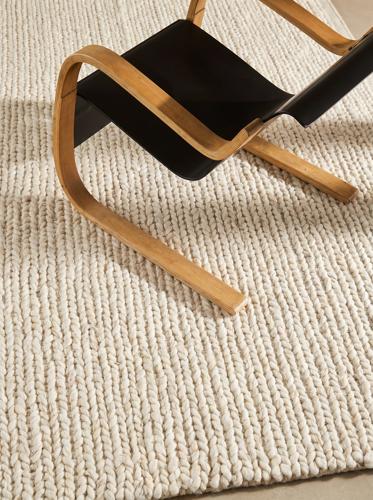 Woolstar %100 natürliche Kaschmir gemusterter Wohnzimmer Flur Eingangsbereich handgewebter gestrickter Teppich 07 L.BEIGE