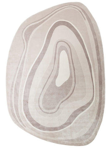 Monza Art Geometrisch Gemusterter Hochwertiger Dicht Gewebter Glänzender Moderner Wohnzimmer Teppich 05 CREAM GREY