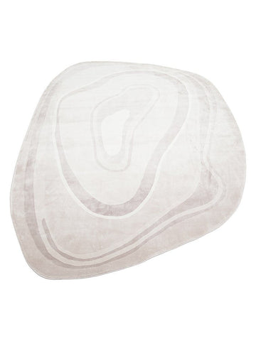 Monza Art Geometrisch Gemusterter Hochwertiger Dicht Gewebter Glänzender Moderner Wohnzimmer Teppich 05 CREAM GREY