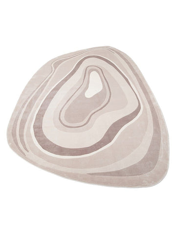 Monza Art Geometrisch Gemusterter Hochwertiger Dicht Gewebter Glänzender Moderner Wohnzimmer Teppich 05 CREAM GREY