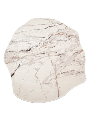 Monza Art Geometrisch Gemusterter Hochwertiger Dicht Gewebter Glänzender Moderner Wohnzimmer Teppich 12 CREAM GREY