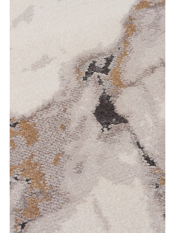 Monza Art Geometrisch Gemusterter Hochwertiger Dicht Gewebter Glänzender Moderner Wohnzimmer Teppich 12 CREAM GREY