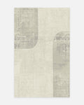 Monza Geometric Pattern High Quality Dense Weave Shiny Modern Living Room Carpet 01 CREAM GREY