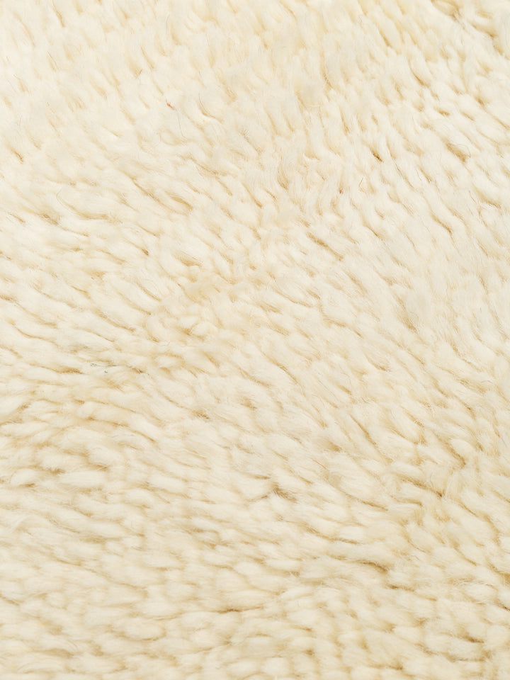 Morocco %100 Yün El Emeği ile Üretilen Uzun Tüylü Halı IVORY doku detayı