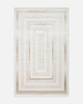 Mumbai Serie Klassisch gemustert Hochwertiger dicht gewebter glänzender Wohnzimmerteppich 13 CREME BEIGE
