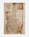 Florenz-Serie, handgewebter Teppich aus Wolle und Bambusseide PEBBLE SAND BEIGE