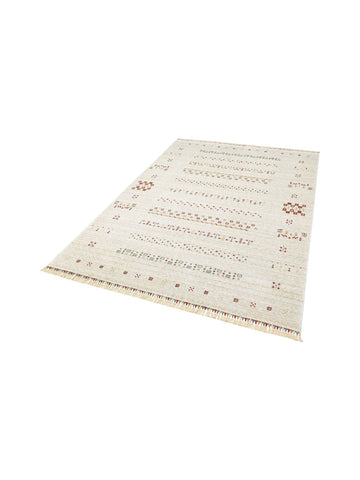 Oushak Carnaval %100 natürlich, leicht zu reinigen, handgefertigter TENCEL™ moderner Uşak-Teppich 06 BEIGE