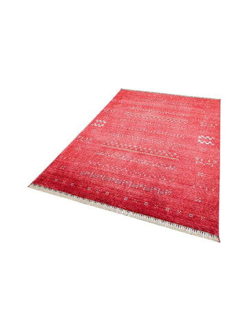 Oushak Carnaval 100% Natural Easy to Clean Handcrafted TENCEL™ Modern Uşak Carpet 06 RED