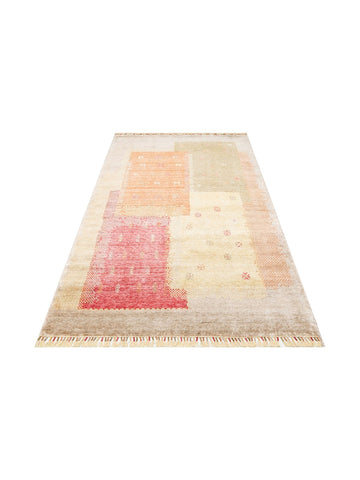 Oushak Carnaval 100% Natural Easy to Clean Handcrafted TENCEL™ Modern Uşak Carpet 07 BEIGE AUTUMN