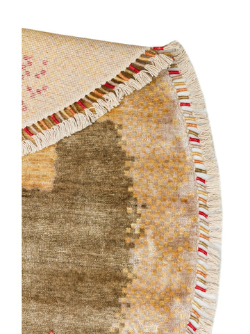 Oushak Carnaval 100% Natural Easy to Clean Handcrafted TENCEL™ Modern Uşak Carpet 07 BEIGE AUTUMN Q