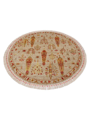 Oushak Carnaval %100 natürlich, leicht zu reinigen, handgefertigter TENCEL™ moderner Uşak-Teppich 08 BEIGE AUTUMN Q