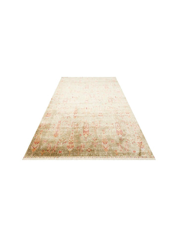 Oushak Carnaval 100% Natural Easy to Clean Handcrafted TENCEL™ Modern Uşak Carpet 08 GREEN AUTUMN