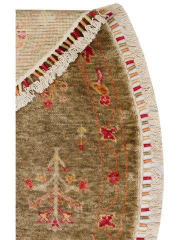 Oushak Carnaval 100% Natural Easy to Clean Handcrafted TENCEL™ Modern Uşak Carpet 08 GREEN AUTUMN Q