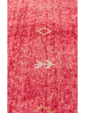 Oushak Carnaval %100 natürlich, leicht zu reinigen, handgefertigter TENCEL™ moderner Uşak-Teppich 11 RED AUTUMN
