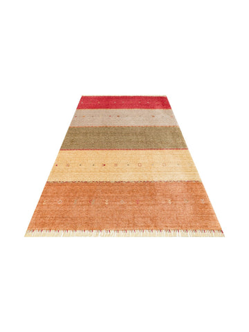 Oushak Carnaval %100 natürlich, leicht zu reinigen, handgefertigter TENCEL™ moderner Uşak-Teppich 11 RED AUTUMN