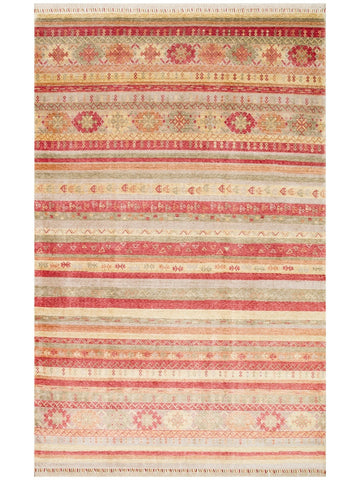 Oushak Carnaval %100 natürlich, leicht zu reinigen, handgefertigter TENCEL™ moderner Uşak-Teppich 12 RED AUTUMN