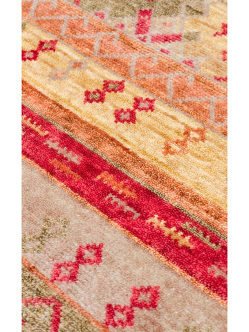 Oushak Carnaval %100 natürlich, leicht zu reinigen, handgefertigter TENCEL™ moderner Uşak-Teppich 12 RED AUTUMN