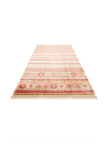 Oushak Carnaval %100 natürlich, leicht zu reinigen, handgefertigter TENCEL™ moderner Uşak-Teppich 12 RED AUTUMN