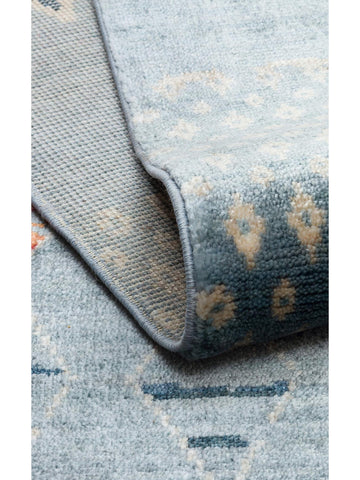Oushak Carnaval 100% Natural Easy to Clean Handcrafted TENCEL™ Modern Uşak Carpet 15 AQUA MULTY