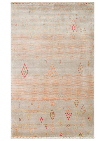 Oushak Carnaval 100% Natural Easy to Clean Handcrafted TENCEL™ Modern Uşak Carpet 15 BEIGE AUTUMN