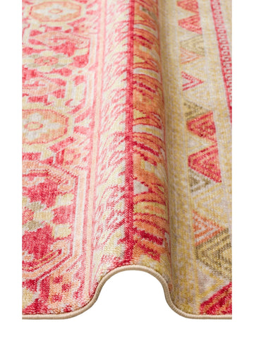 Oushak Carnaval 100 % natürlich Leicht zu reinigen Handgefertigt TENCEL™ Moderner Uşak-Teppich 17 RED AUTUMN