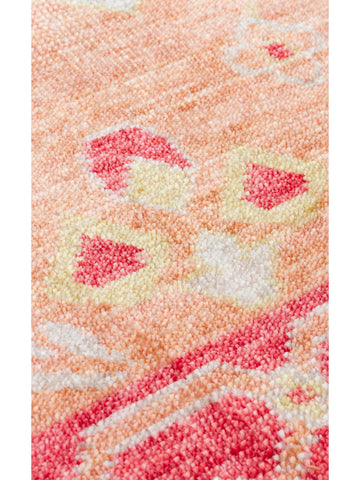 Oushak Carnaval 100 % natürlich Leicht zu reinigen Handgefertigt TENCEL™ Moderner Uşak-Teppich 17 RED AUTUMN